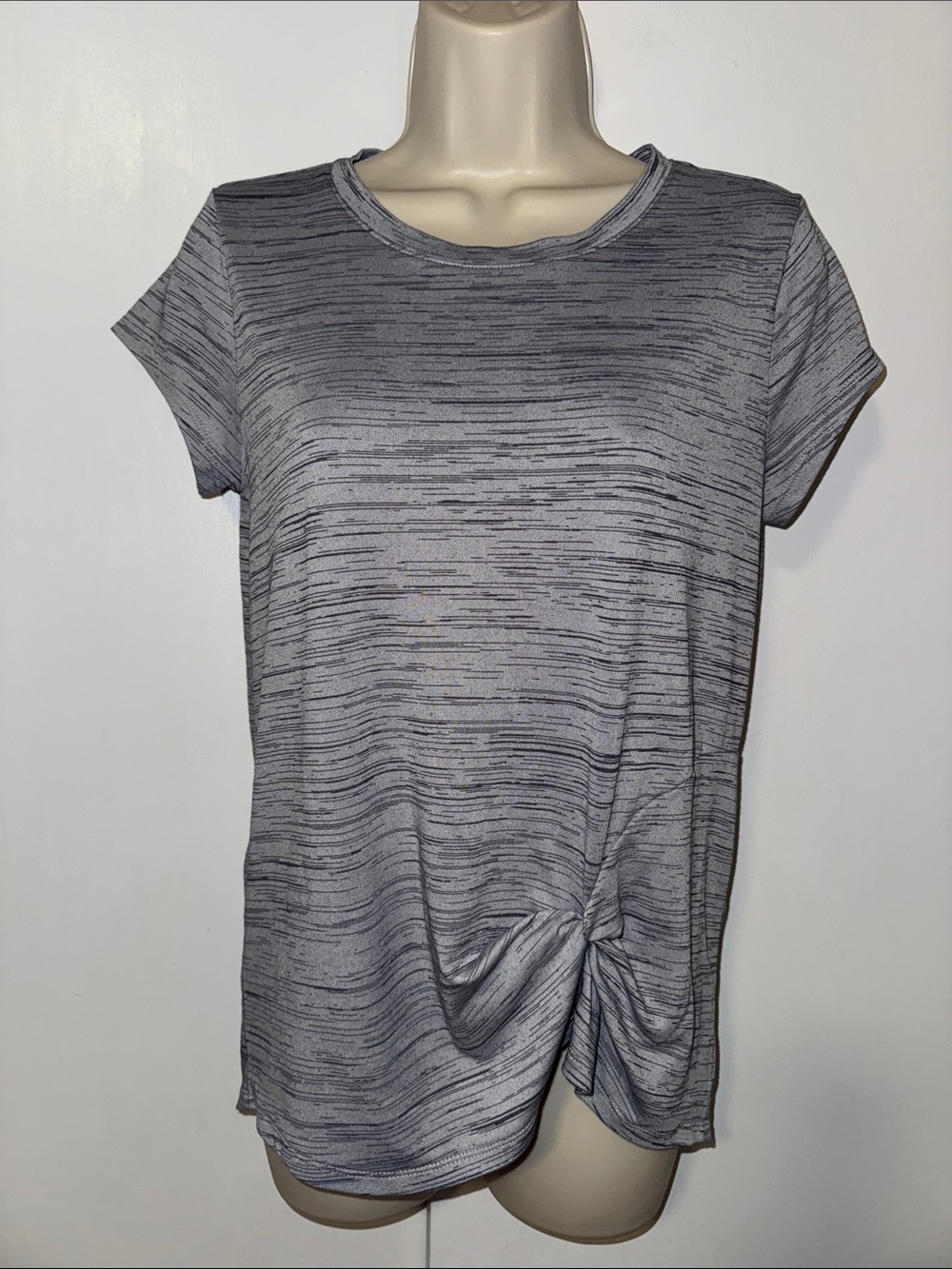 Zelos Twist Front Tee Top T-Shirt  Heather Gray Women’s XS